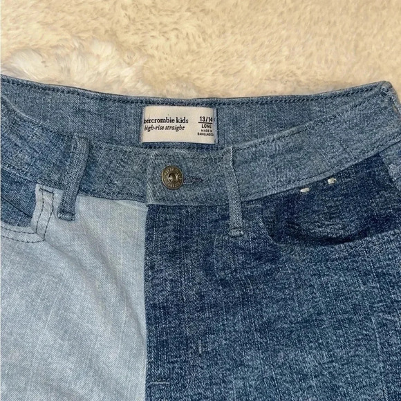 Abercrombie & Fitch Abercrombie kids/girls/youth jeans high rise straight 13/14L - Picture 5 of 6